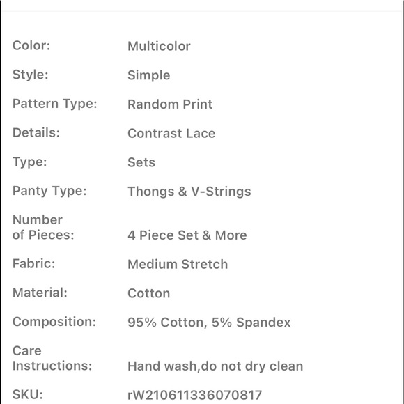 6 Pack Beach Themed Lace Panty With Front Bow - SMALL - Picture 8 of 8